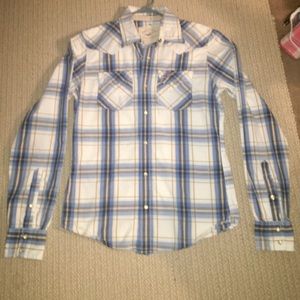 Hollister size small pearl snap